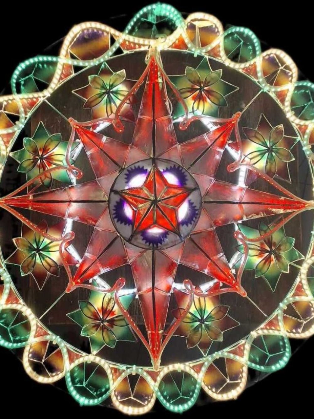 Misenka Balthazar Capiz na Parol, Christmas Lantern LED 24 inches
